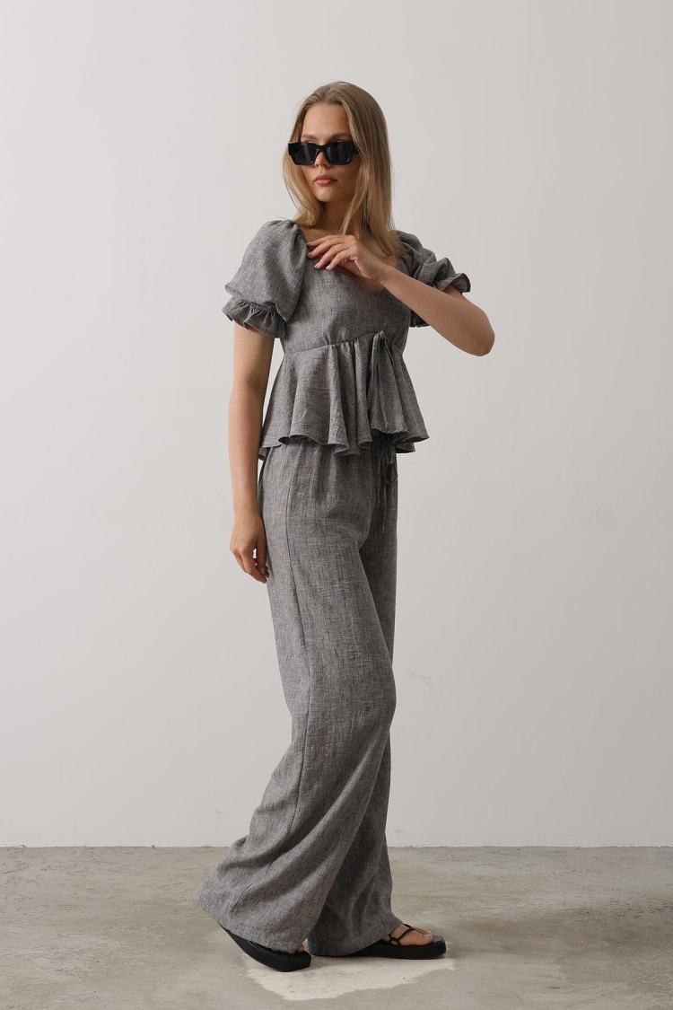 Half Balloon Sleeve Set With Bow - Brand: Reyon - Women & Kids, Baby Clothes Wholesale - TheBS Women