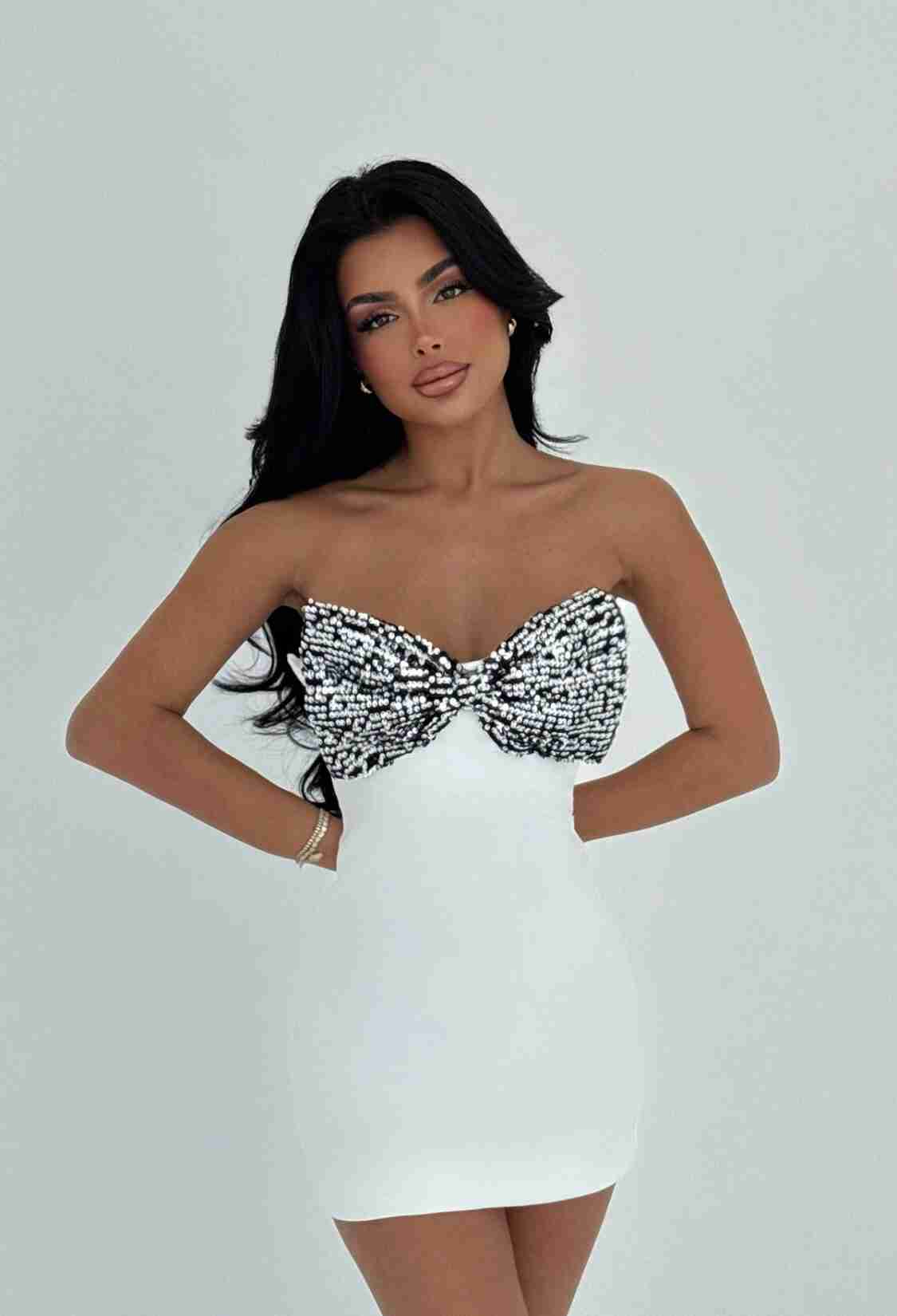 Sequin Detail Strapless Dress - Brand: EYYO ATELIER - Women & Kids, Baby Clothes Wholesale - TheBS Women