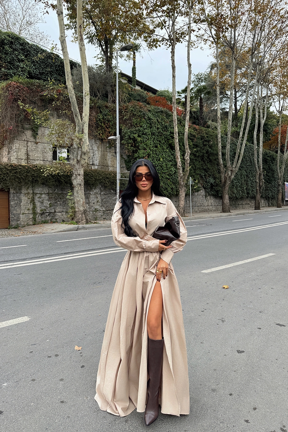 Belt Detail Long Dress - Brand: EYYO ATELIER - Women & Kids, Baby Clothes Wholesale - TheBS Women