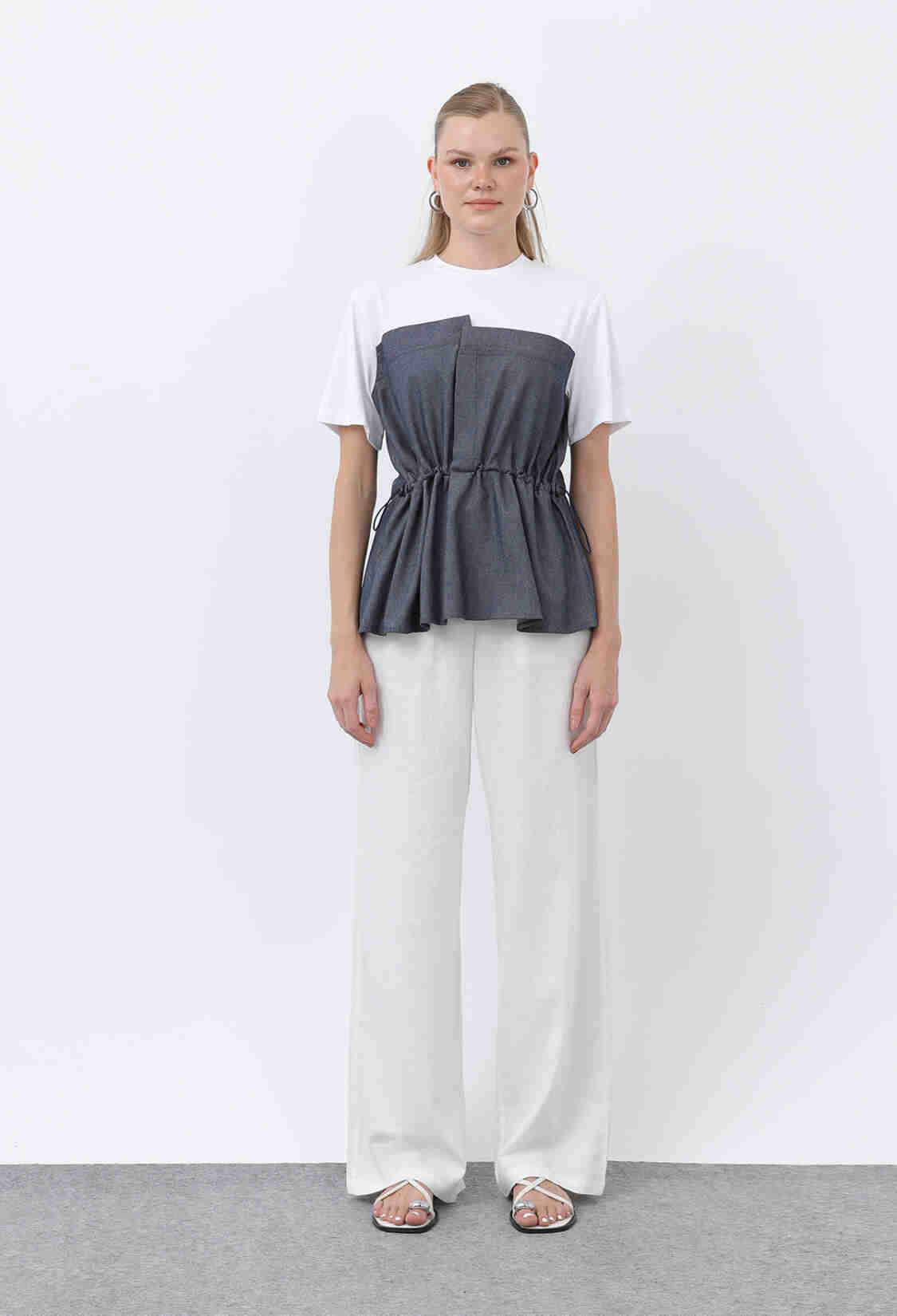Women's Denim Detailed Blouse - Brand: SOUL - Women & Kids, Baby Clothes Wholesale - TheBS Women