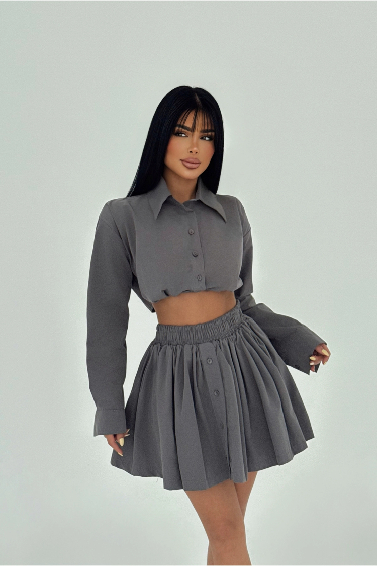 Front Buttoned Skirt Suit - Brand: EYYO ATELIER - Women & Kids, Baby Clothes Wholesale - TheBS Women