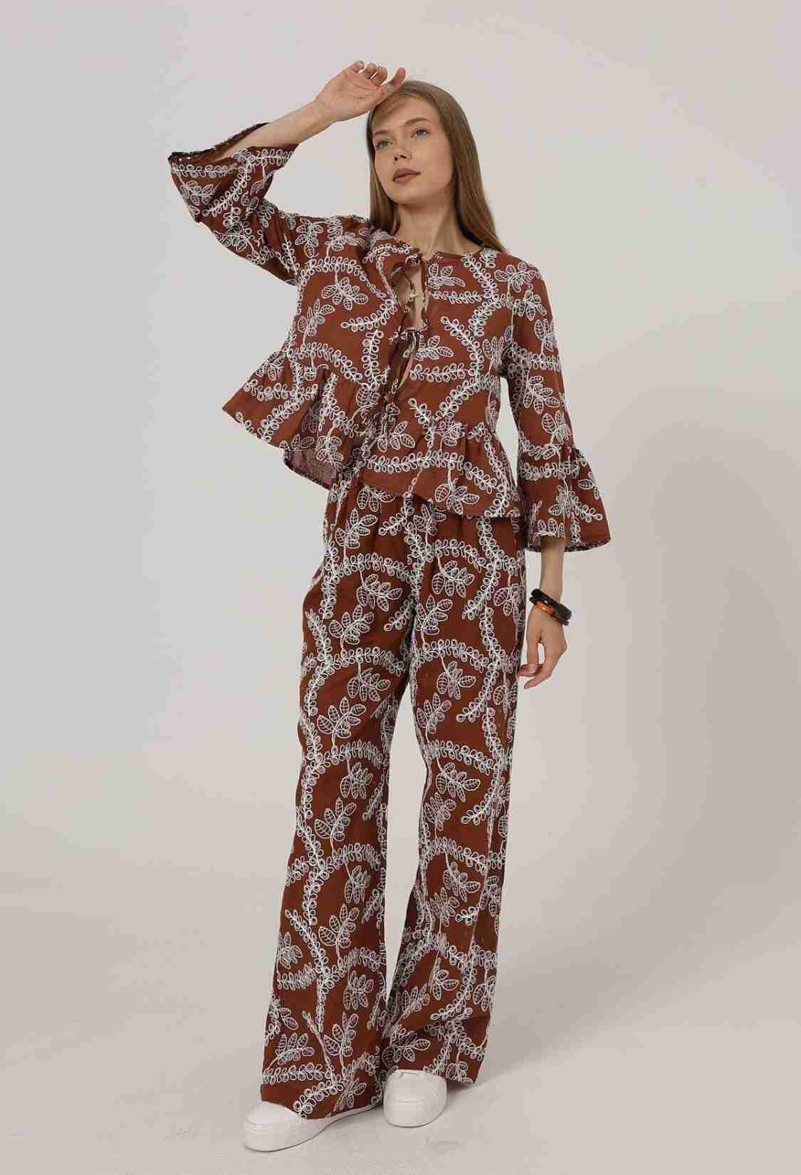 Embroidered Oversize Pants - Brand: Reyon - Women & Kids, Baby Clothes Wholesale - TheBS Women