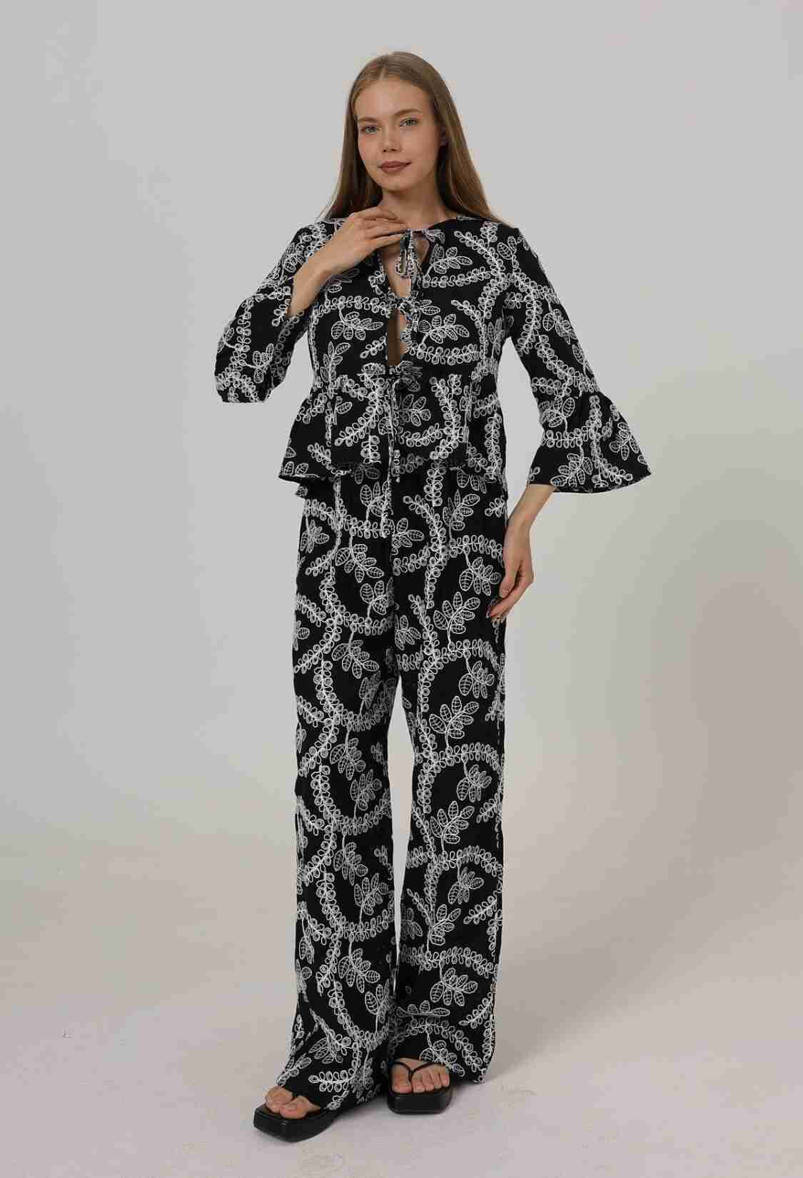 Embroidered Oversize Pants - Brand: Reyon - Women & Kids, Baby Clothes Wholesale - TheBS Women