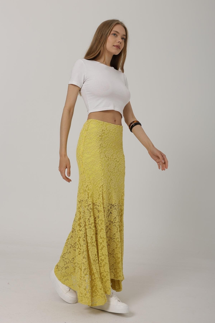 Elastic Waist Lace Skirt - Brand: Reyon - Women & Kids, Baby Clothes Wholesale - TheBS Women