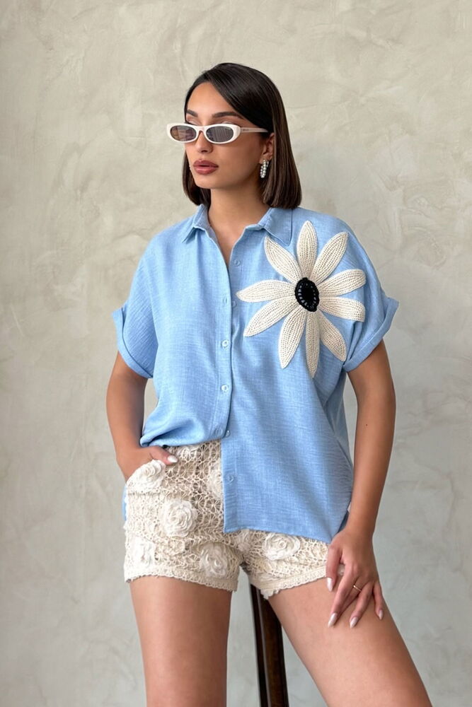 Floral Detailed Shirt - Brand: Topshow - Women & Kids, Baby Clothes Wholesale - TheBS Women
