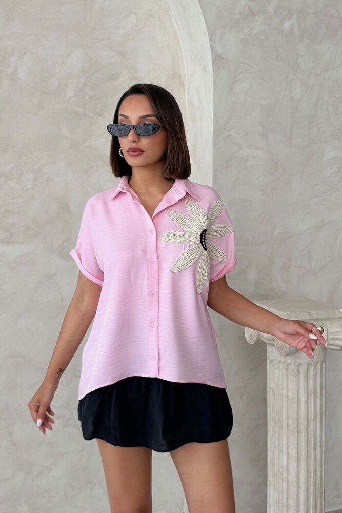 Casual Buttoned Shirt With Floral Pattern - Brand: Topshow - Women & Kids, Baby Clothes Wholesale - TheBS Women