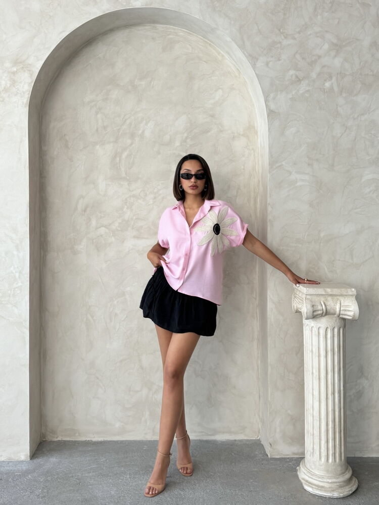 Casual Buttoned Shirt With Floral Pattern - Brand: Topshow - Women & Kids, Baby Clothes Wholesale - TheBS Women