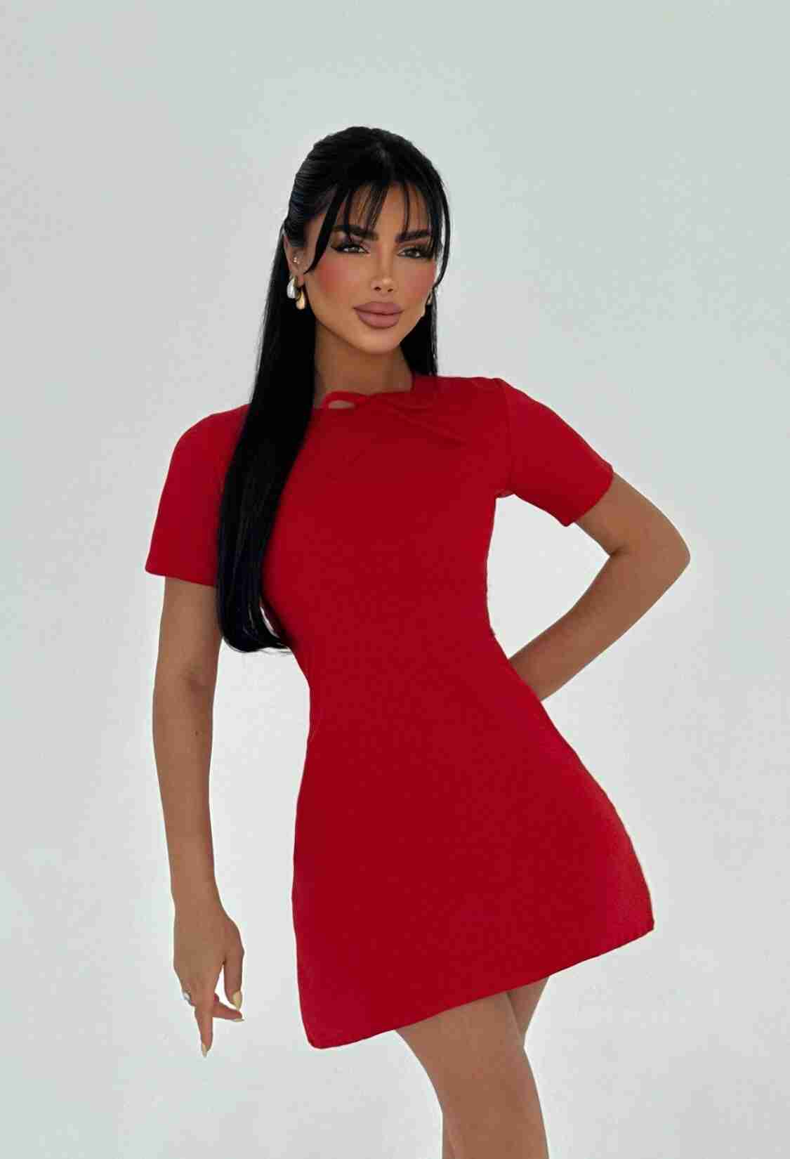 A-Line Mini Dress With Short Sleeves - Brand: EYYO ATELIER - Women & Kids, Baby Clothes Wholesale - TheBS Women