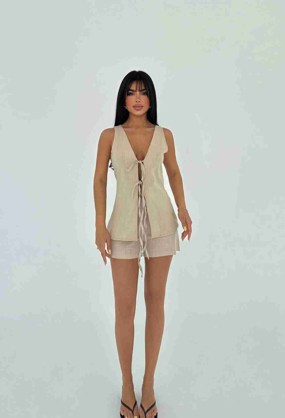 Stylish Slim Fit Sleeveless Tie Set - Brand: EYYO ATELIER - Women & Kids, Baby Clothes Wholesale - TheBS Women