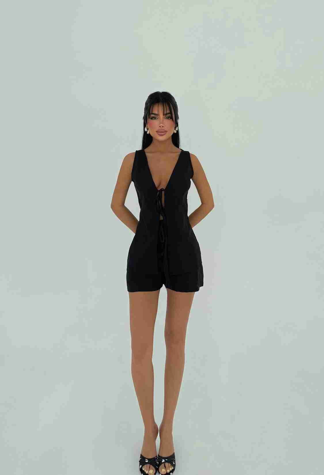 Elegant Slim Fit Pleated Mini Set - Brand: EYYO ATELIER - Women & Kids, Baby Clothes Wholesale - TheBS Women
