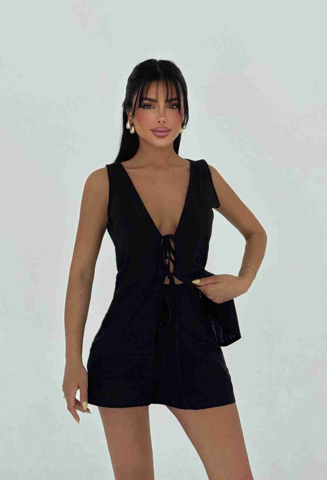 Elegant Slim Fit Pleated Mini Set - Brand: EYYO ATELIER - Women & Kids, Baby Clothes Wholesale - TheBS Women