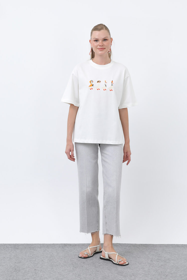 White Casual Oversized Fit Tshirt - Brand: SOUL - Women & Kids, Baby Clothes Wholesale - TheBS Women