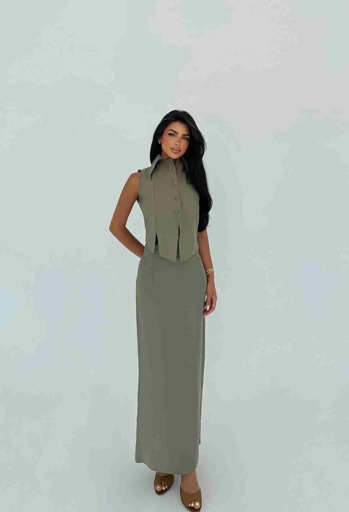 Elegant Fitted Pencil Maxi Skirt Set - Brand: EYYO ATELIER - Women & Kids, Baby Clothes Wholesale - TheBS Women