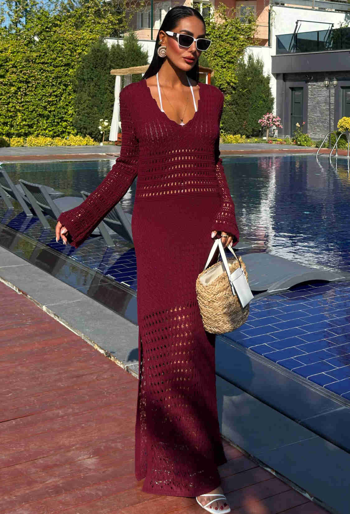 Openwork Detailed Spanish Sleeve Dress - Brand: Sobe Istanbul - Women & Kids, Baby Clothes Wholesale - TheBS Women
