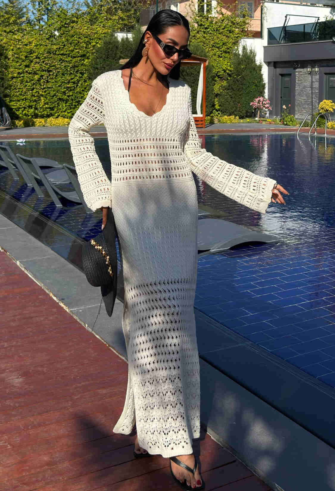 Openwork Detailed Spanish Sleeve Dress - Brand: Sobe Istanbul - Women & Kids, Baby Clothes Wholesale - TheBS Women