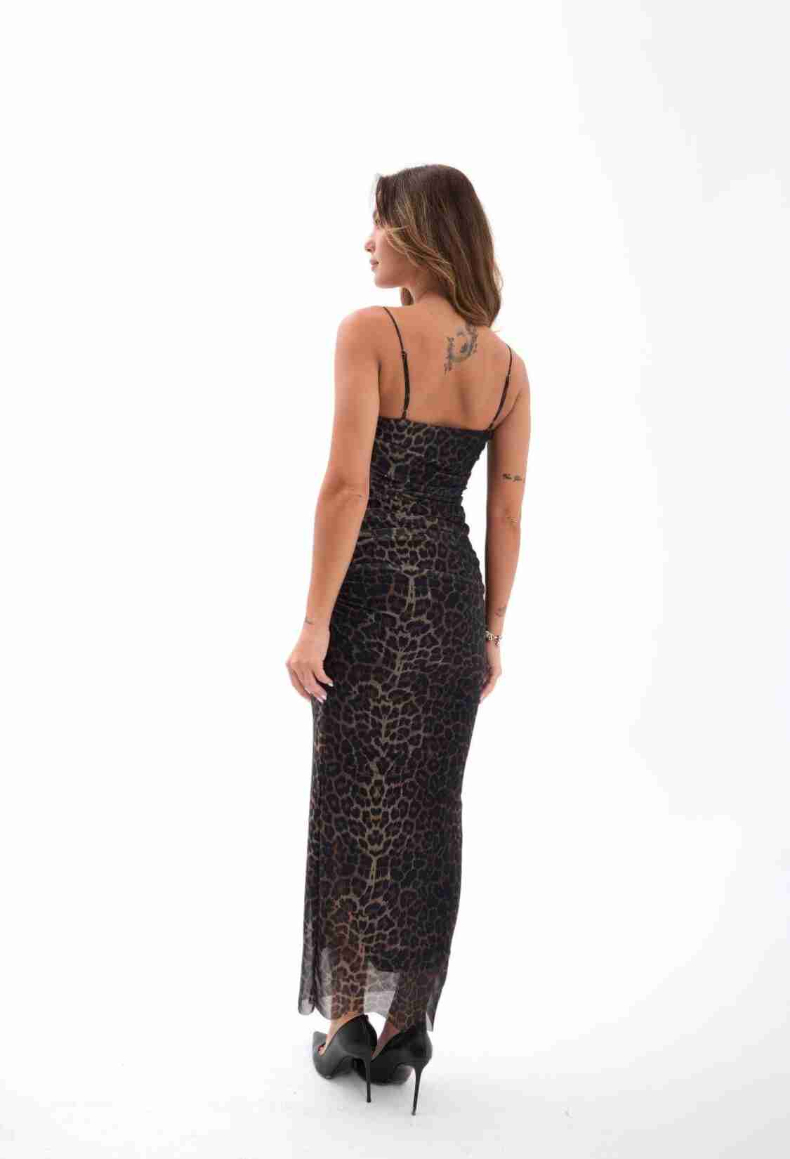 Sexy Elegant Glam Formal Leopard Print Slip Dress - Brand: Fame - Women & Kids, Baby Clothes Wholesale - TheBS Women
