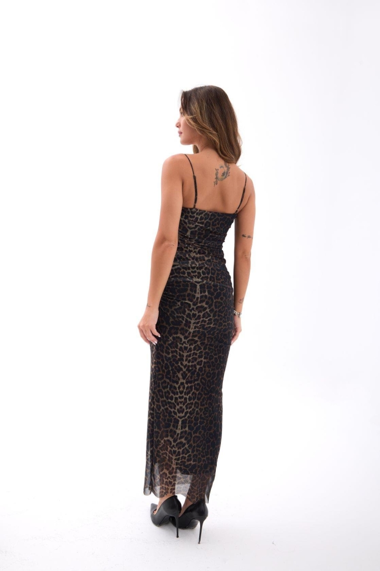 Sexy Elegant Glam Formal Leopard Print Slip Dress - Brand: Fame - Women & Kids, Baby Clothes Wholesale - TheBS Women