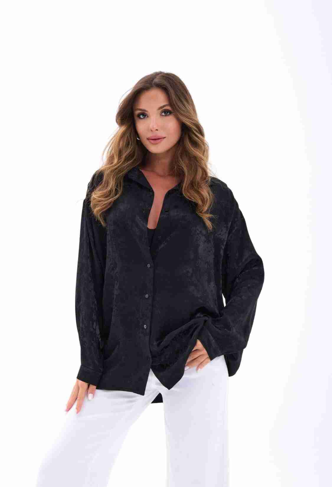 Shirt With Oversized Fit And Notched Neck - Brand: Fame - Women & Kids, Baby Clothes Wholesale - TheBS Women