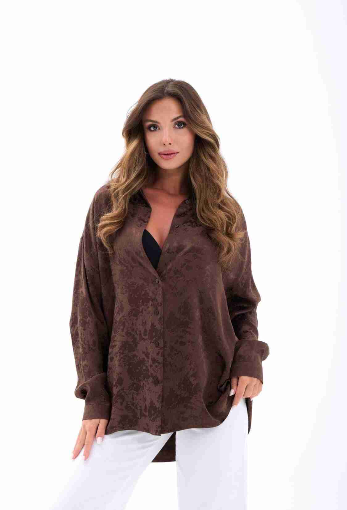 Marble Oversized Casual Shirt - Brand: Fame - Women & Kids, Baby Clothes Wholesale - TheBS Women