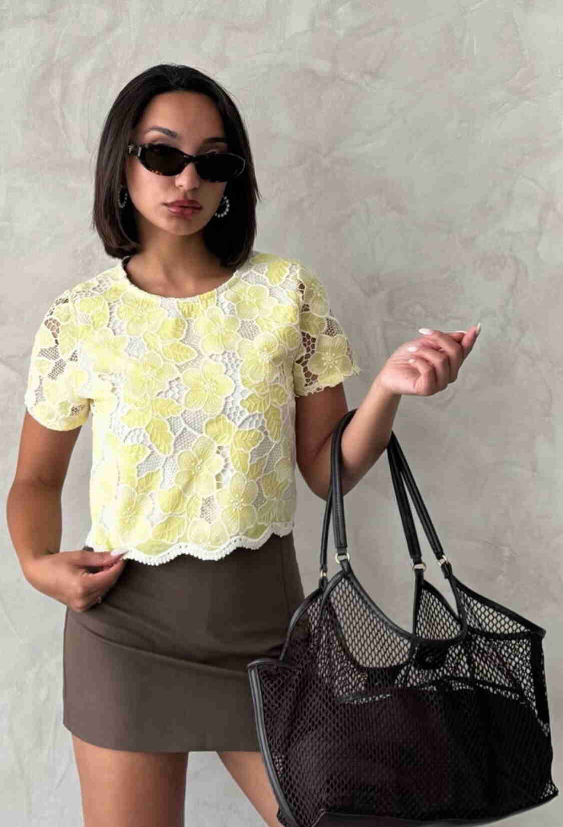Floral Casual Crop Blouse - Brand: Topshow - Women & Kids, Baby Clothes Wholesale - TheBS Women