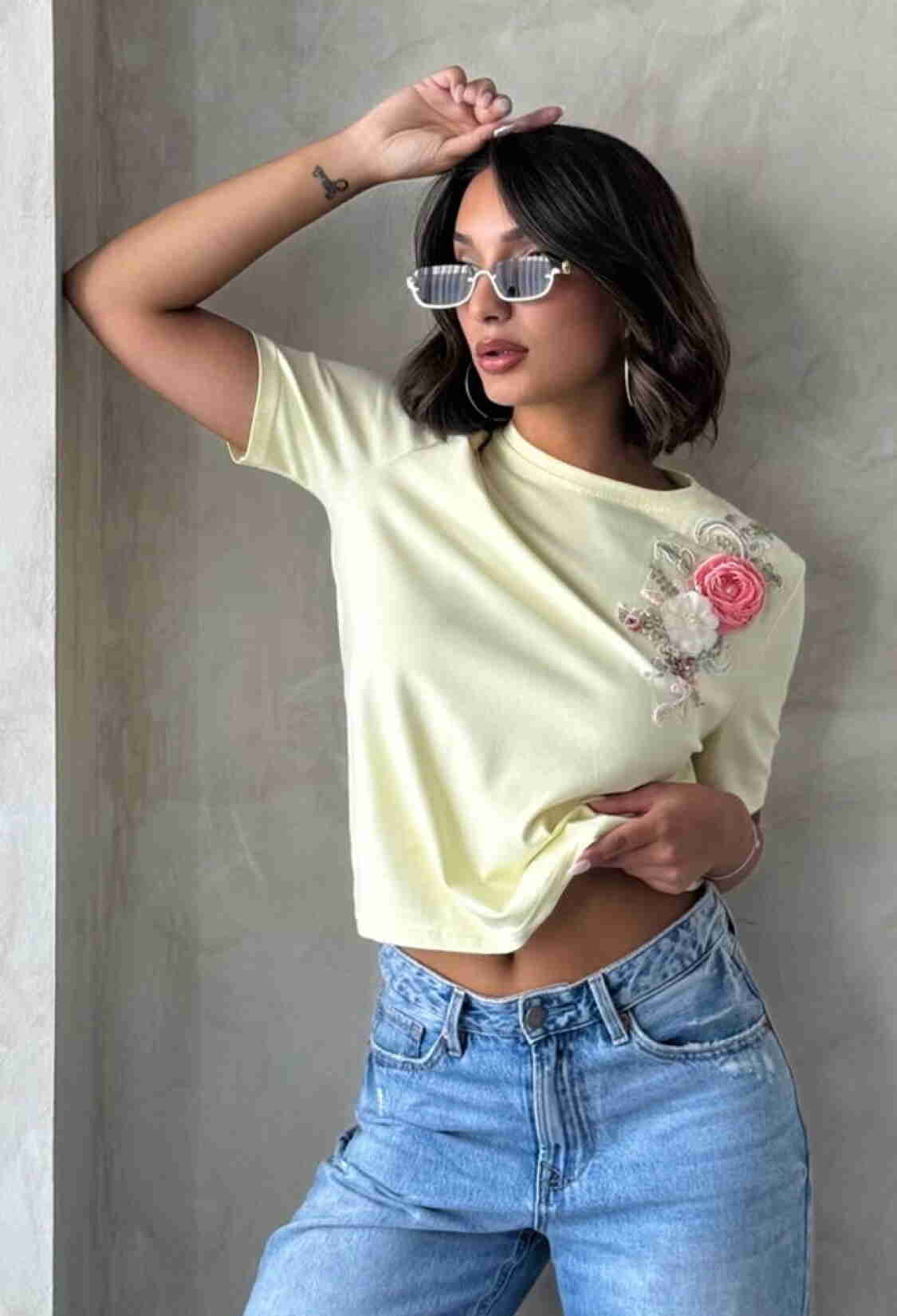 Floral Casual Blouse With Short Sleeves - Brand: Topshow - Women & Kids, Baby Clothes Wholesale - TheBS Women