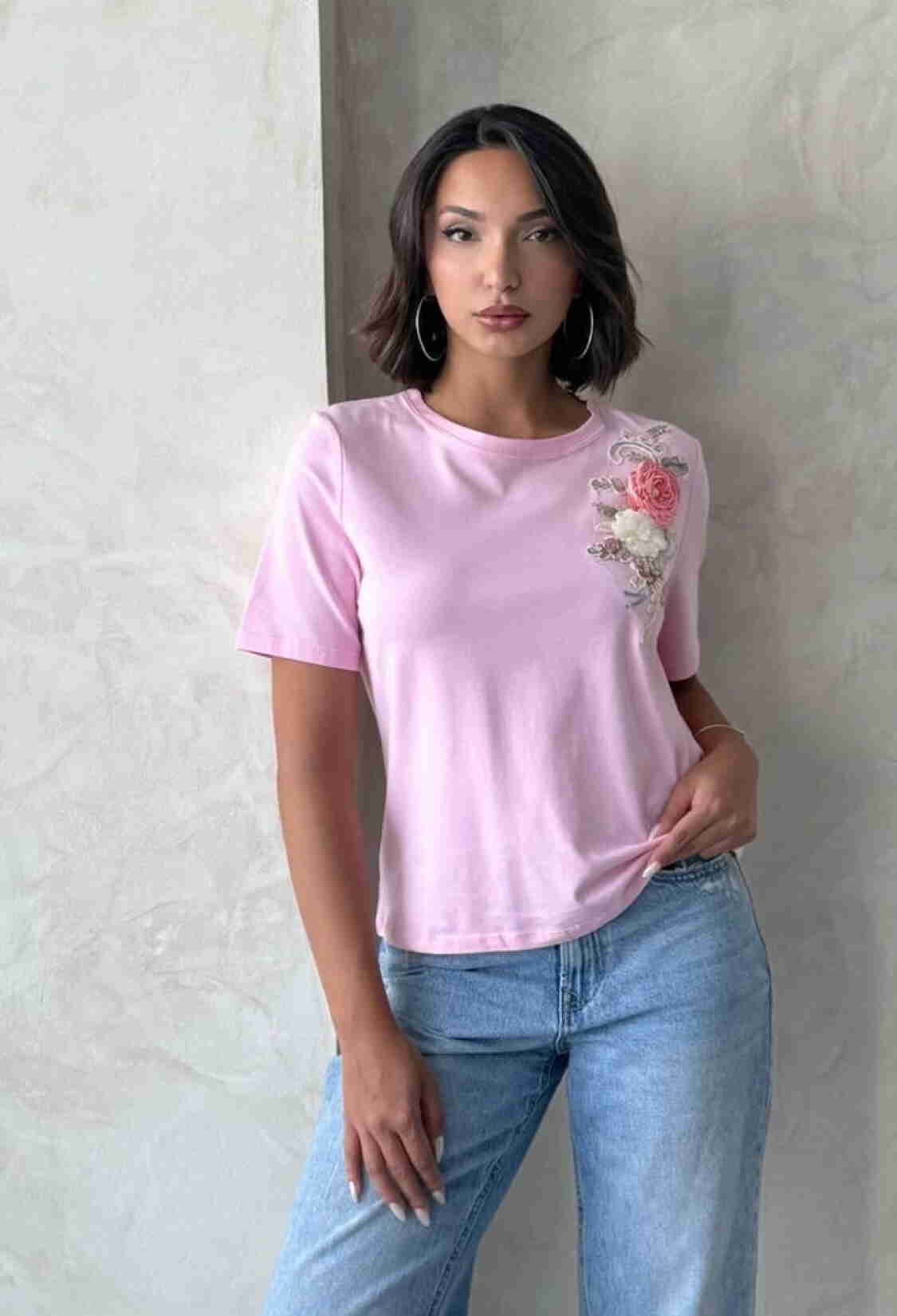 Floral Casual Blouse With Short Sleeves - Brand: Topshow - Women & Kids, Baby Clothes Wholesale - TheBS Women