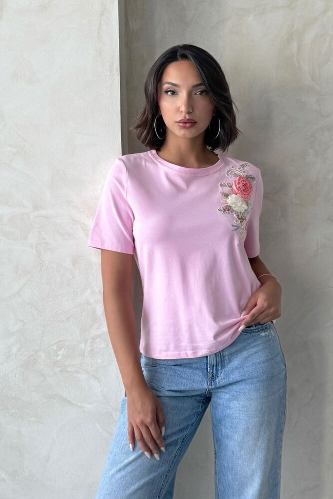 Floral Casual Blouse With Short Sleeves - Brand: Topshow - Women & Kids, Baby Clothes Wholesale - TheBS Women