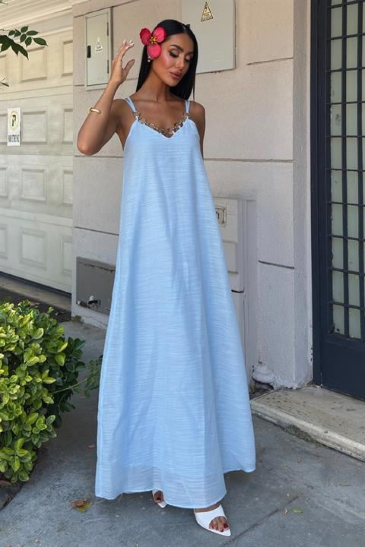 Elegant Slip Dress With Cap Sleeves - Brand: Sobe Istanbul - Women & Kids, Baby Clothes Wholesale - TheBS Women