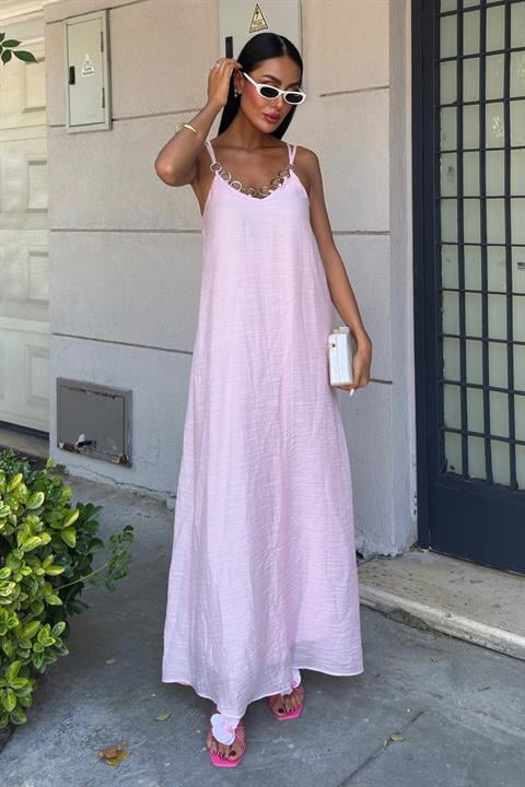 Sleeveless V-Neck Floor Length Slip Dress - Brand: Sobe Istanbul - Women & Kids, Baby Clothes Wholesale - TheBS Women