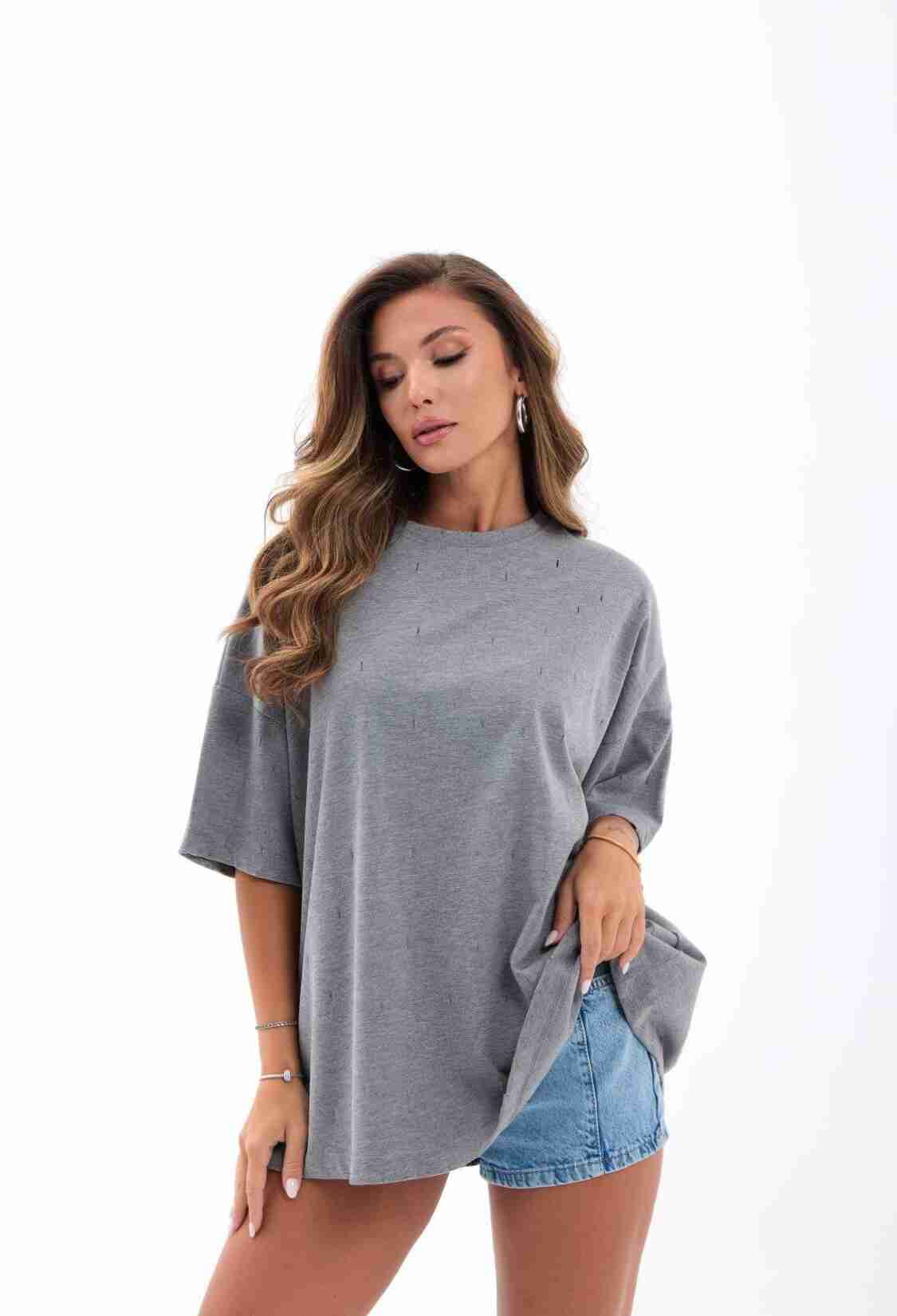 Tshirt Casual Oversized Fit Half Sleeve - Brand: Fame - Women & Kids, Baby Clothes Wholesale - TheBS Women