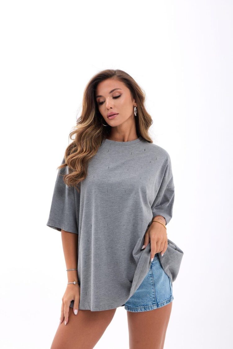 Tshirt Casual Oversized Fit Half Sleeve - Brand: Fame - Women & Kids, Baby Clothes Wholesale - TheBS Women