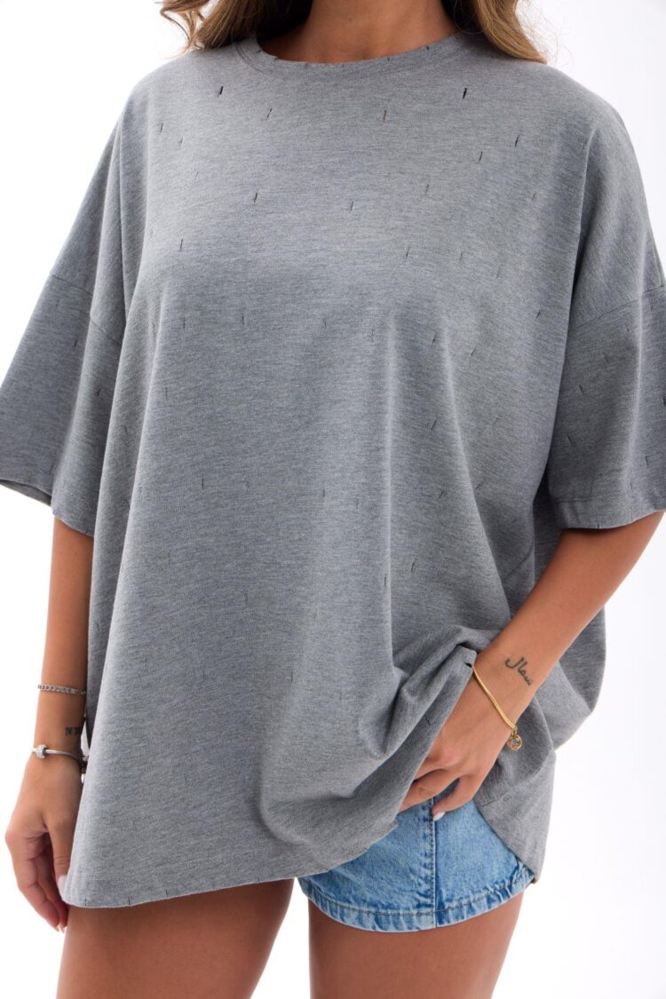 Tshirt Casual Oversized Fit Half Sleeve - Brand: Fame - Women & Kids, Baby Clothes Wholesale - TheBS Women