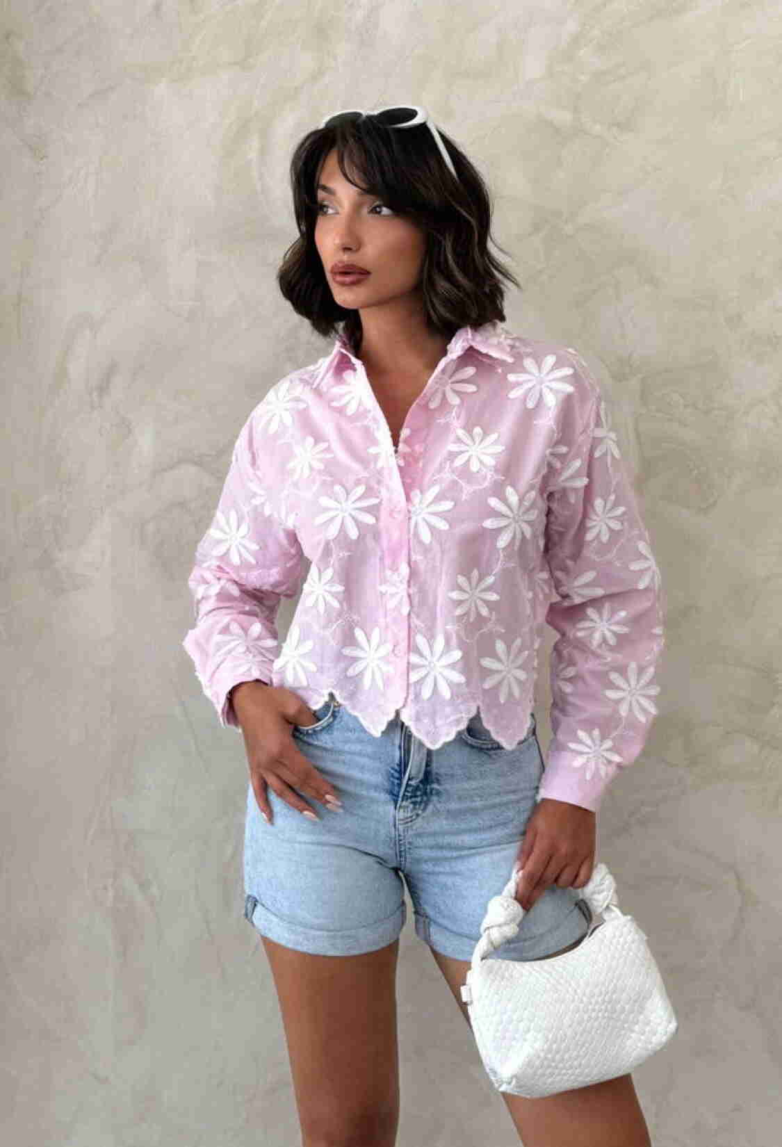 Pink Boho Floral Buttoned Shirt - Brand: Topshow - Women & Kids, Baby Clothes Wholesale - TheBS Women