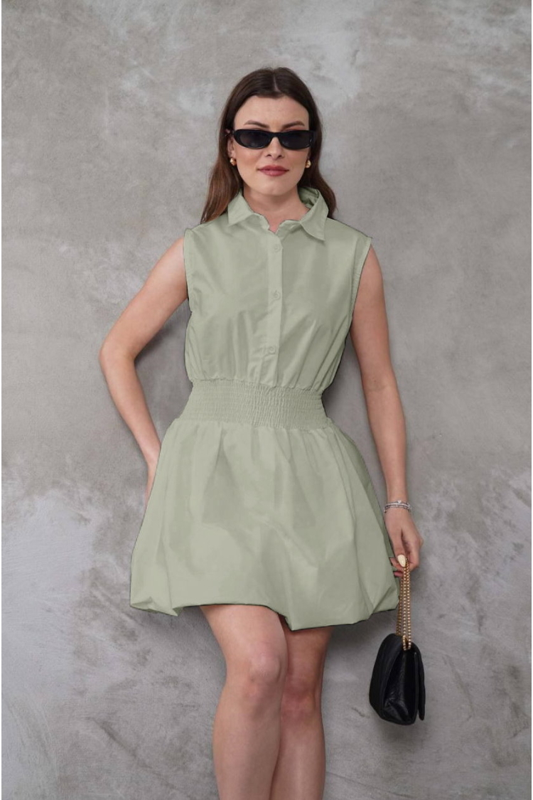Skater Dress With Notched Neck And Cap Sleeves - Brand: My Jest Fashion - Women & Kids, Baby Clothes Wholesale - TheBS Women