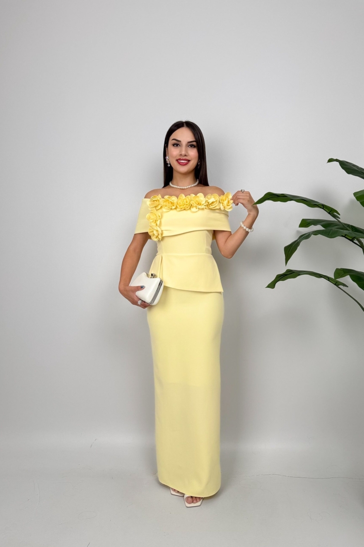 ElegantSheath Dress With Off Shoulder Neck - Brand: Miss Janell - Women & Kids, Baby Clothes Wholesale - TheBS Women