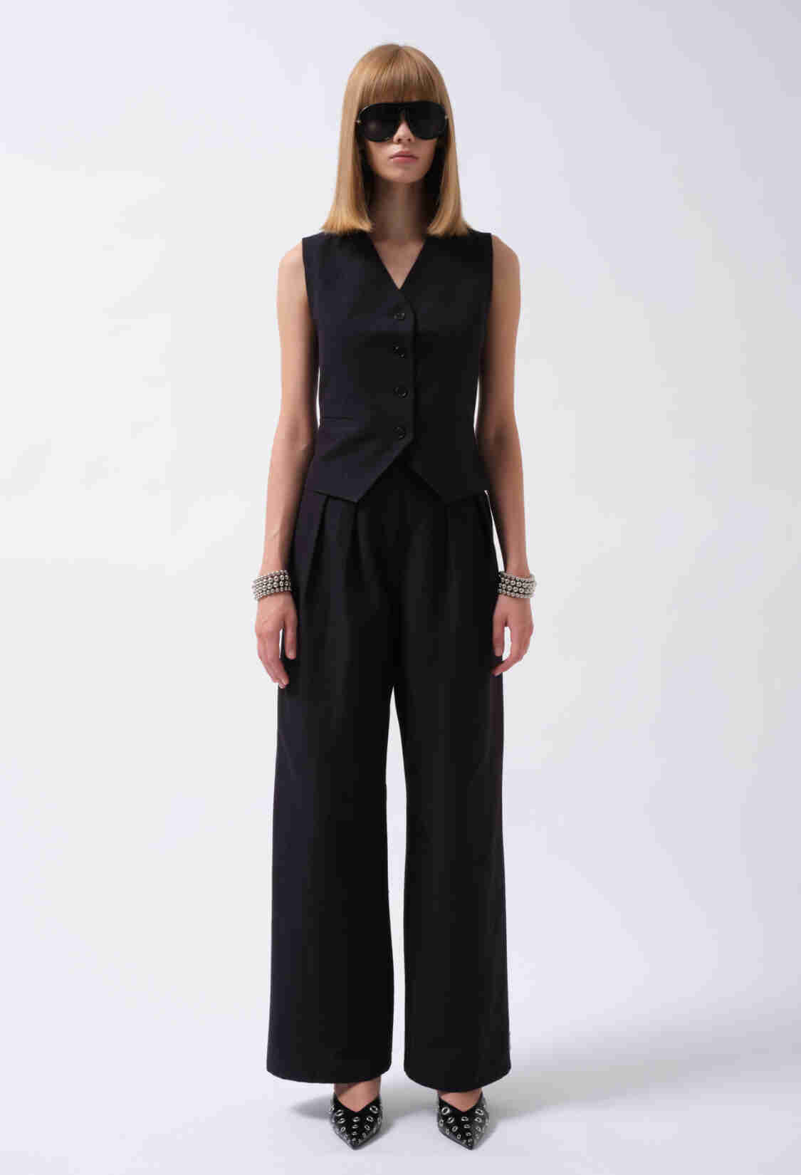 Black Formal Slim Fit Buttoned Vest - Brand: Black Fashion - Women & Kids, Baby Clothes Wholesale - TheBS Women