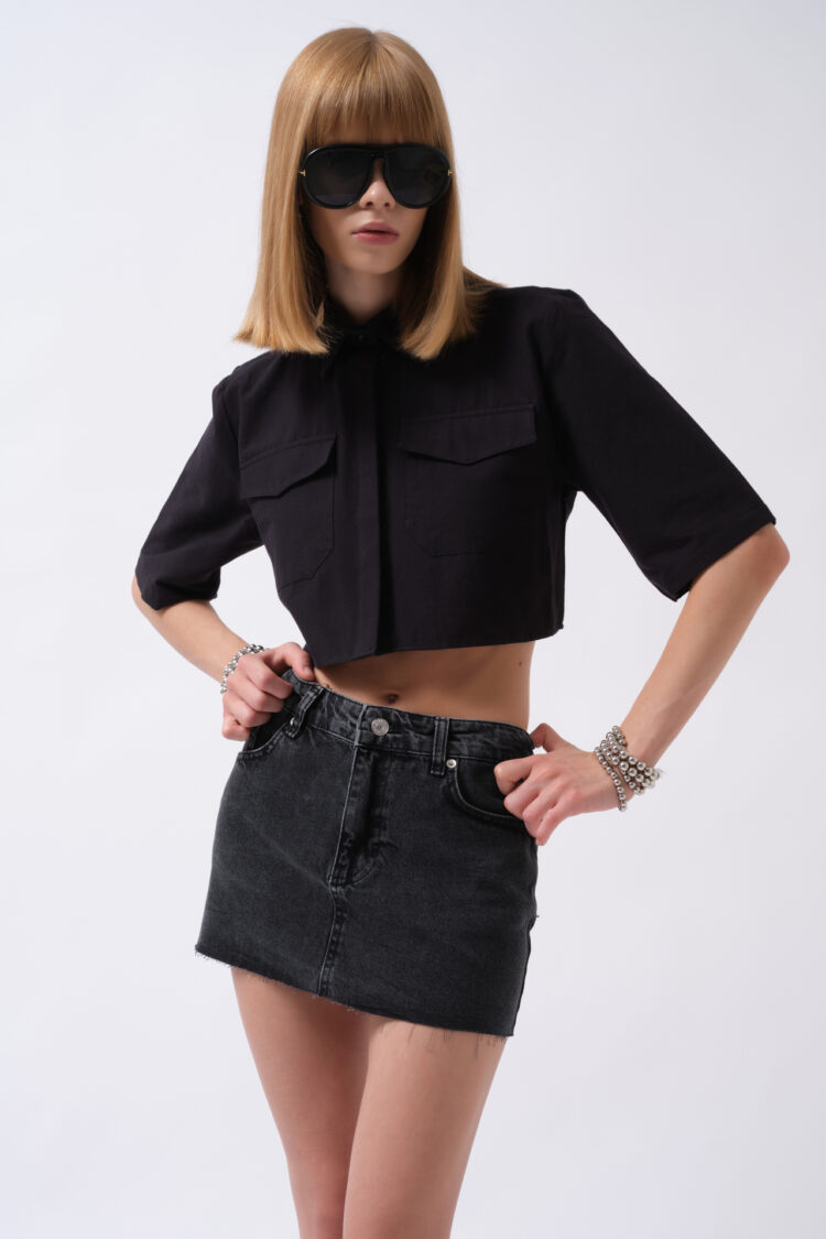 Bodycon Mini Skirt With Buttoned Closure - Brand: Black Fashion - Women & Kids, Baby Clothes Wholesale - TheBS Women