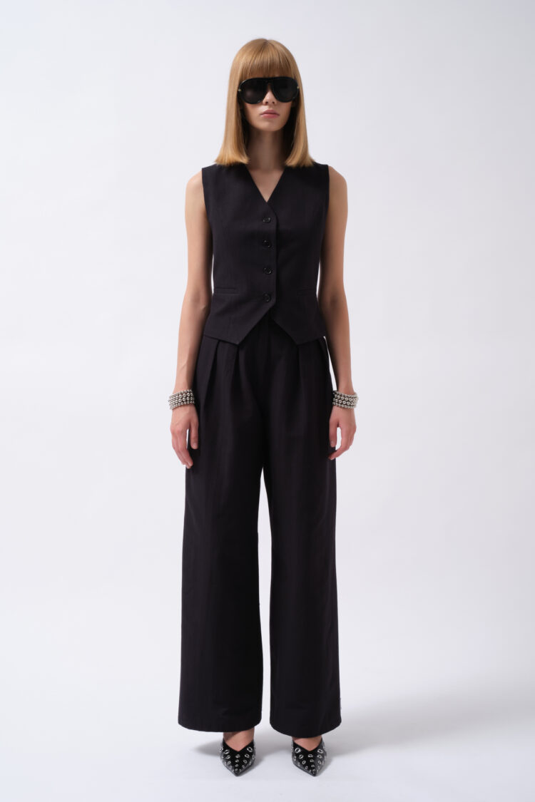 Black Elegant Formal Vintage Palazzo Pants - Brand: Black Fashion - Women & Kids, Baby Clothes Wholesale - TheBS Women