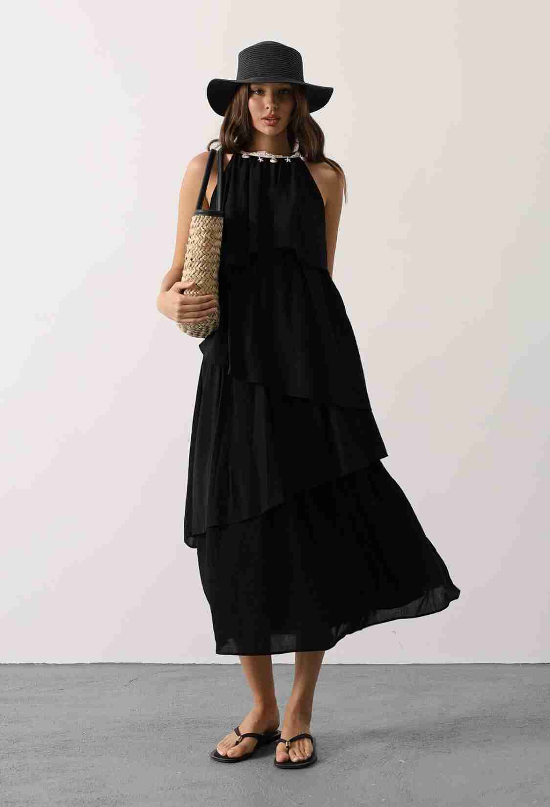 Boho Maxi Halter Neck Smock Dress - Brand: Reyon - Women & Kids, Baby Clothes Wholesale - TheBS Women