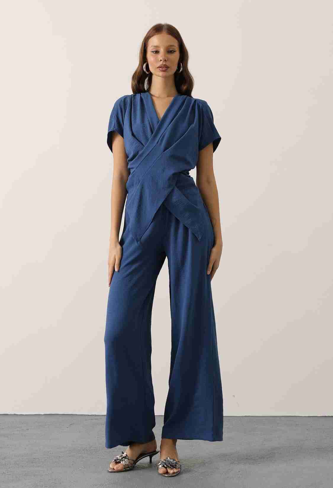Blue Elegant Formal Casual Set - Brand: Reyon - Women & Kids, Baby Clothes Wholesale - TheBS Women
