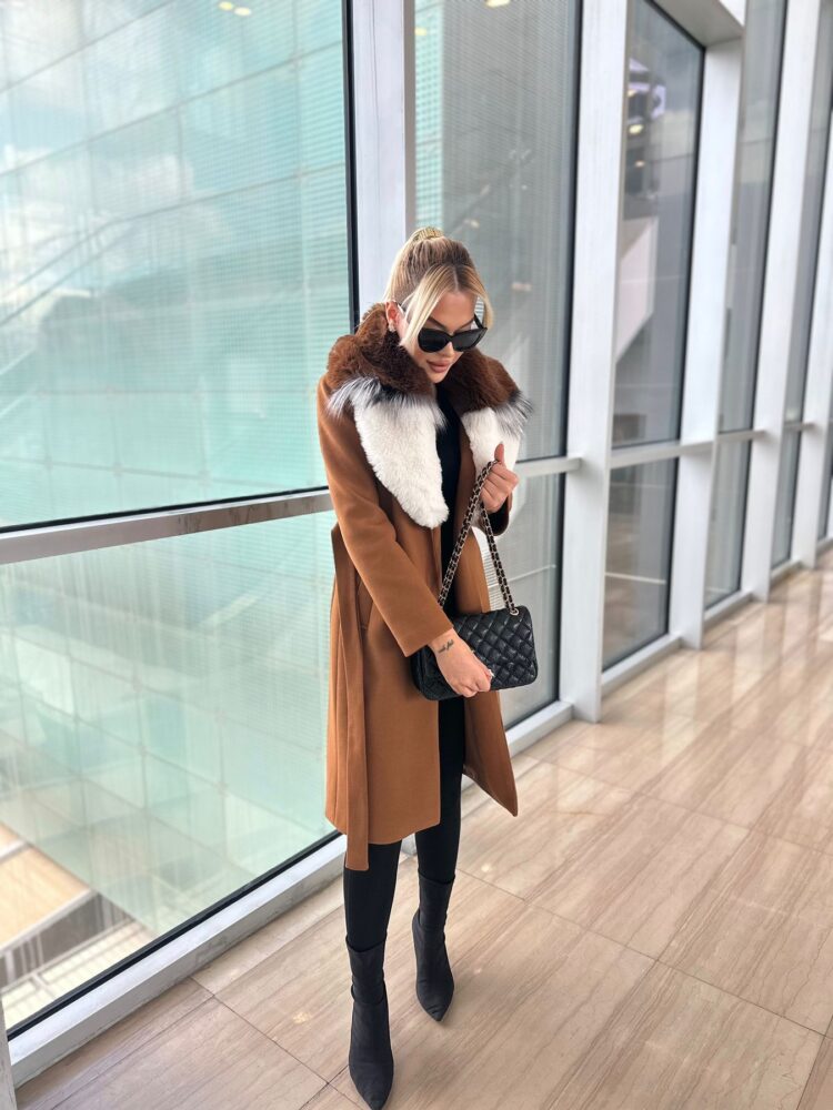 ElegantWrapover Fur Coat With Tie Closure - Brand: My Jest Fashion - Women & Kids, Baby Clothes Wholesale - TheBS Women