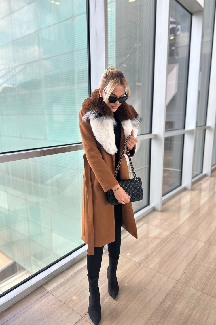 ElegantWrapover Fur Coat With Tie Closure - Brand: My Jest Fashion - Women & Kids, Baby Clothes Wholesale - TheBS Women