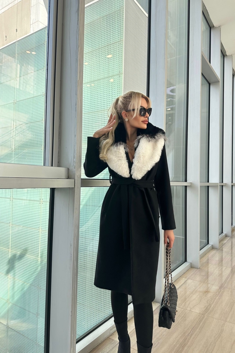 Elegant Slim Fit Long Tie Closure Coat - Brand: My Jest Fashion - Women & Kids, Baby Clothes Wholesale - TheBS Women