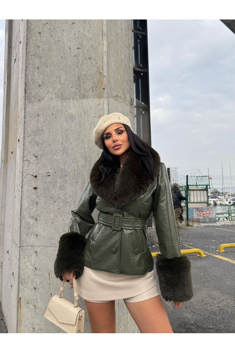 Green Elegant Single-Breasted Blazer Jacket - Brand: My Jest Fashion - Women & Kids, Baby Clothes Wholesale - TheBS Women