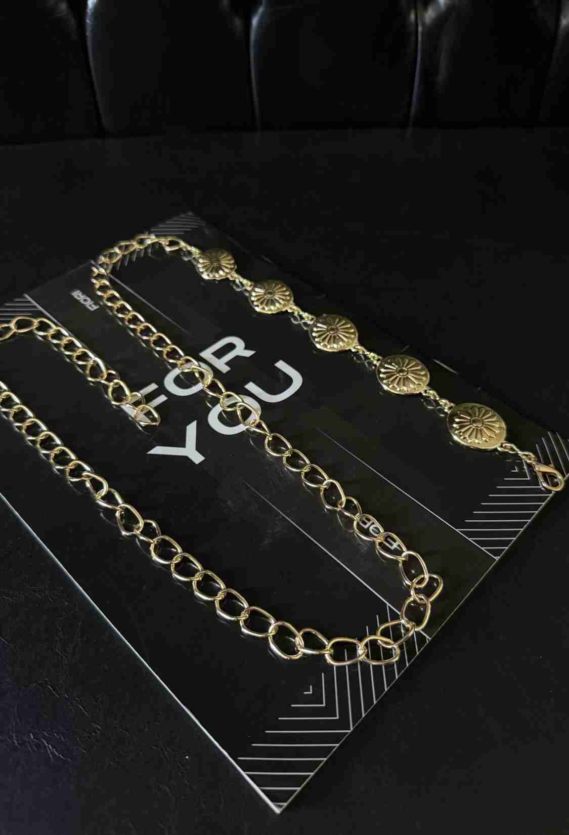 Gold Chain Detailed Women's Belt - Brand: Fiori - Women & Kids, Baby Clothes Wholesale - TheBS Women