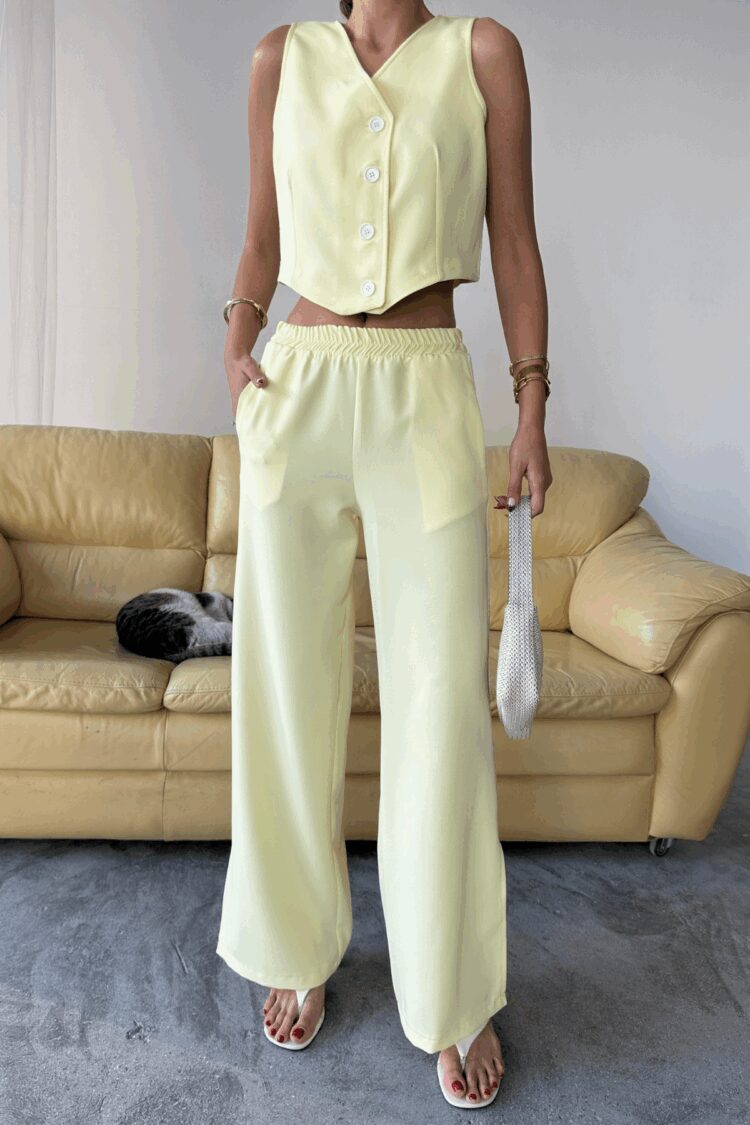 Palazzo Pants With Wide Leg And Slant Pockets - Brand: Ello - Women & Kids, Baby Clothes Wholesale - TheBS Women