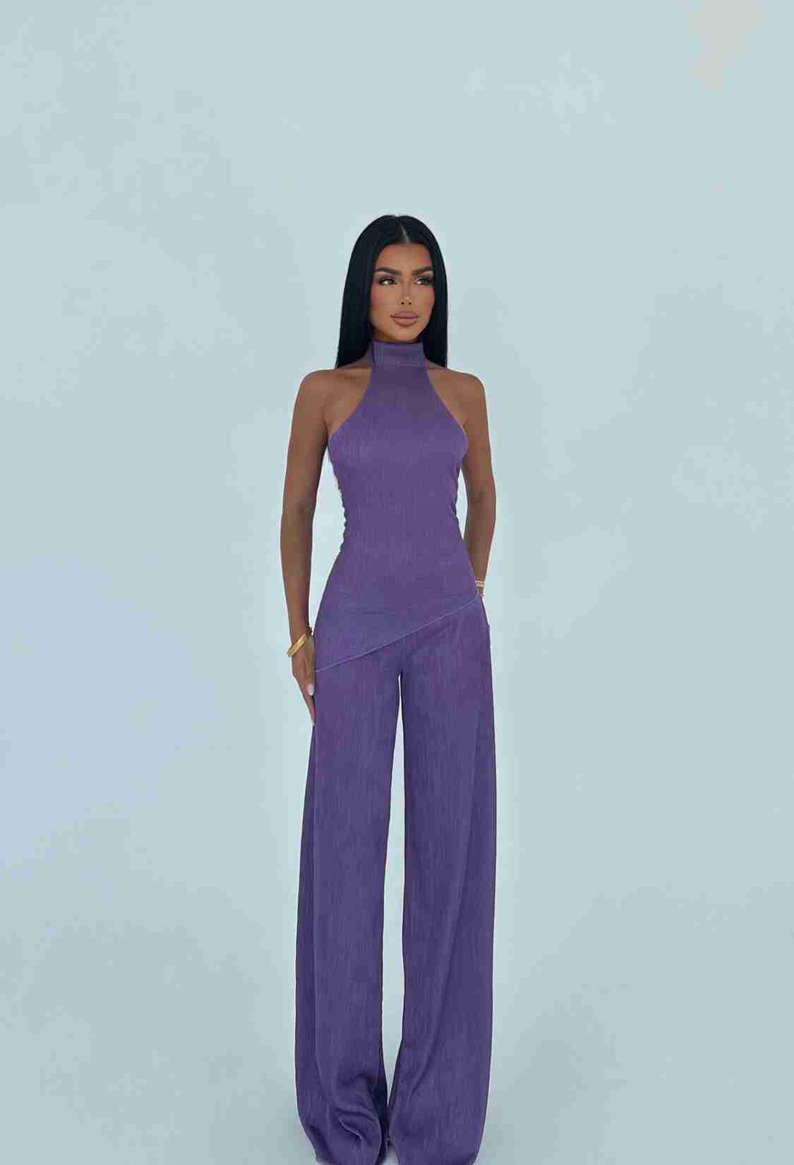 Elegant Fitted Sleeveless Palazzo Suit - Brand: EYYO ATELIER - Women & Kids, Baby Clothes Wholesale - TheBS Women