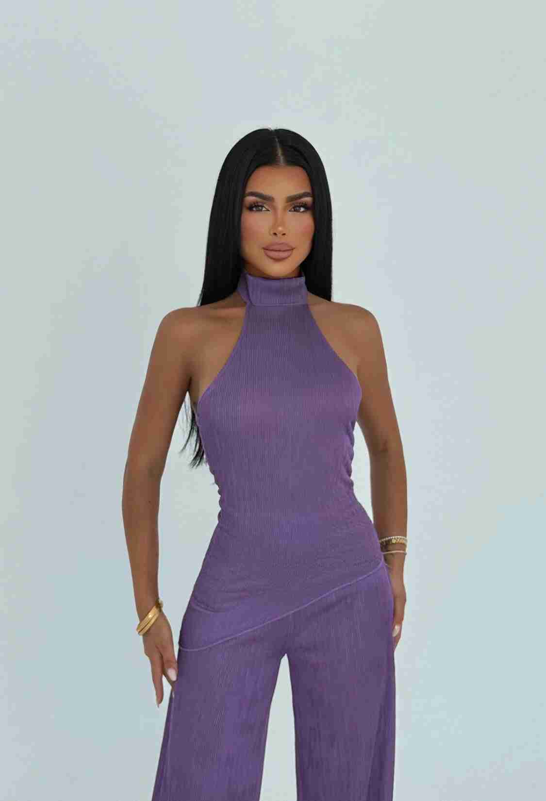 Elegant Fitted Sleeveless Palazzo Suit - Brand: EYYO ATELIER - Women & Kids, Baby Clothes Wholesale - TheBS Women
