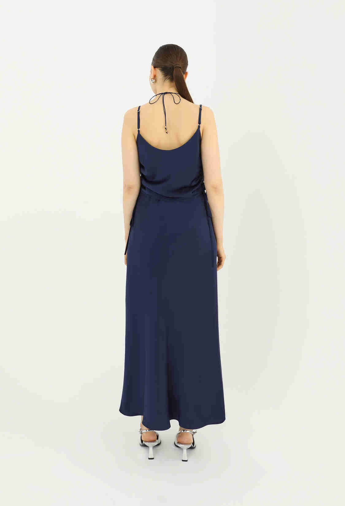 Elegant NavyMaxi Slip Skirt With Tie Closure - Brand: SOUL - Women & Kids, Baby Clothes Wholesale - TheBS Women