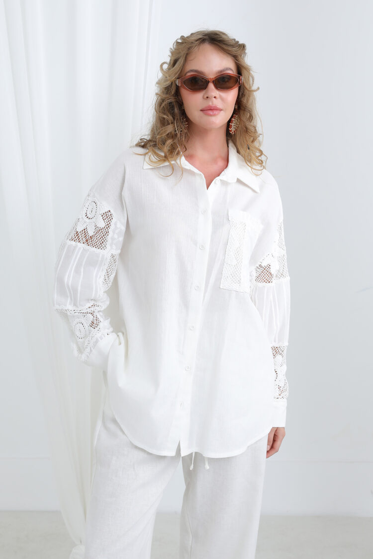 White Casual Elegant Modest Shirt - Brand: SOUL - Women & Kids, Baby Clothes Wholesale - TheBS Women